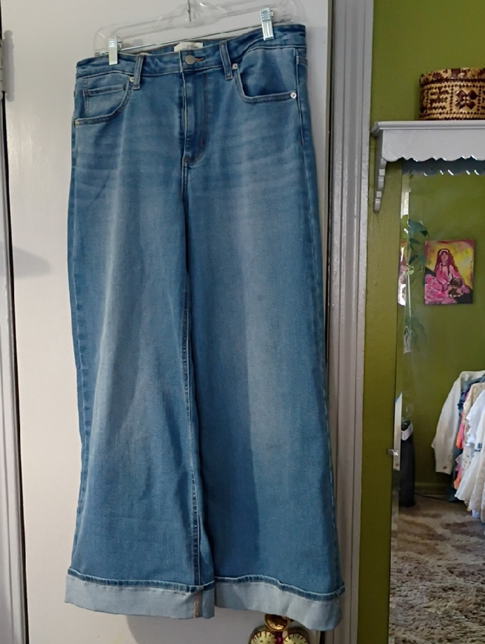 Universal Thread Light Blue Wide-Leg Flare Jeans
